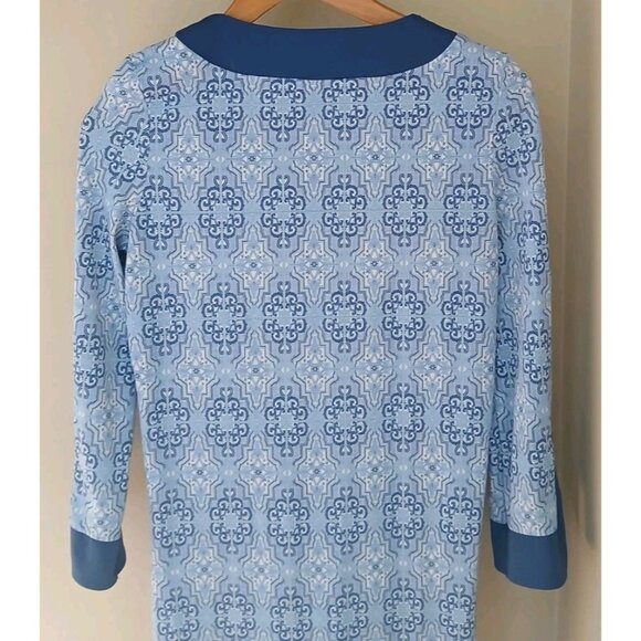 Cabana Life Moroccan Tile 3/4 Sleeve Dress - Picture 7 of 10